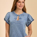 FDJ Chambray Shift Dress | Snow Wash - Juli's Wearable Art