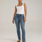 FDJ Christina Boot Leg Statement Denim | Vintage Wash - Juli's Wearable Art
