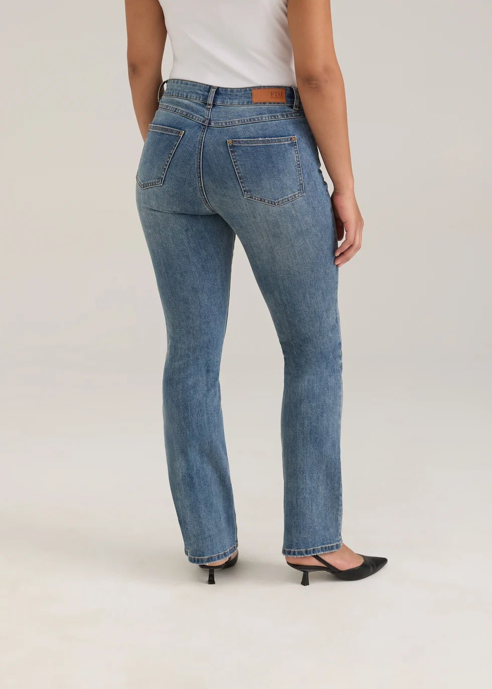 FDJ Christina Boot Leg Statement Denim | Vintage Wash - Juli's Wearable Art