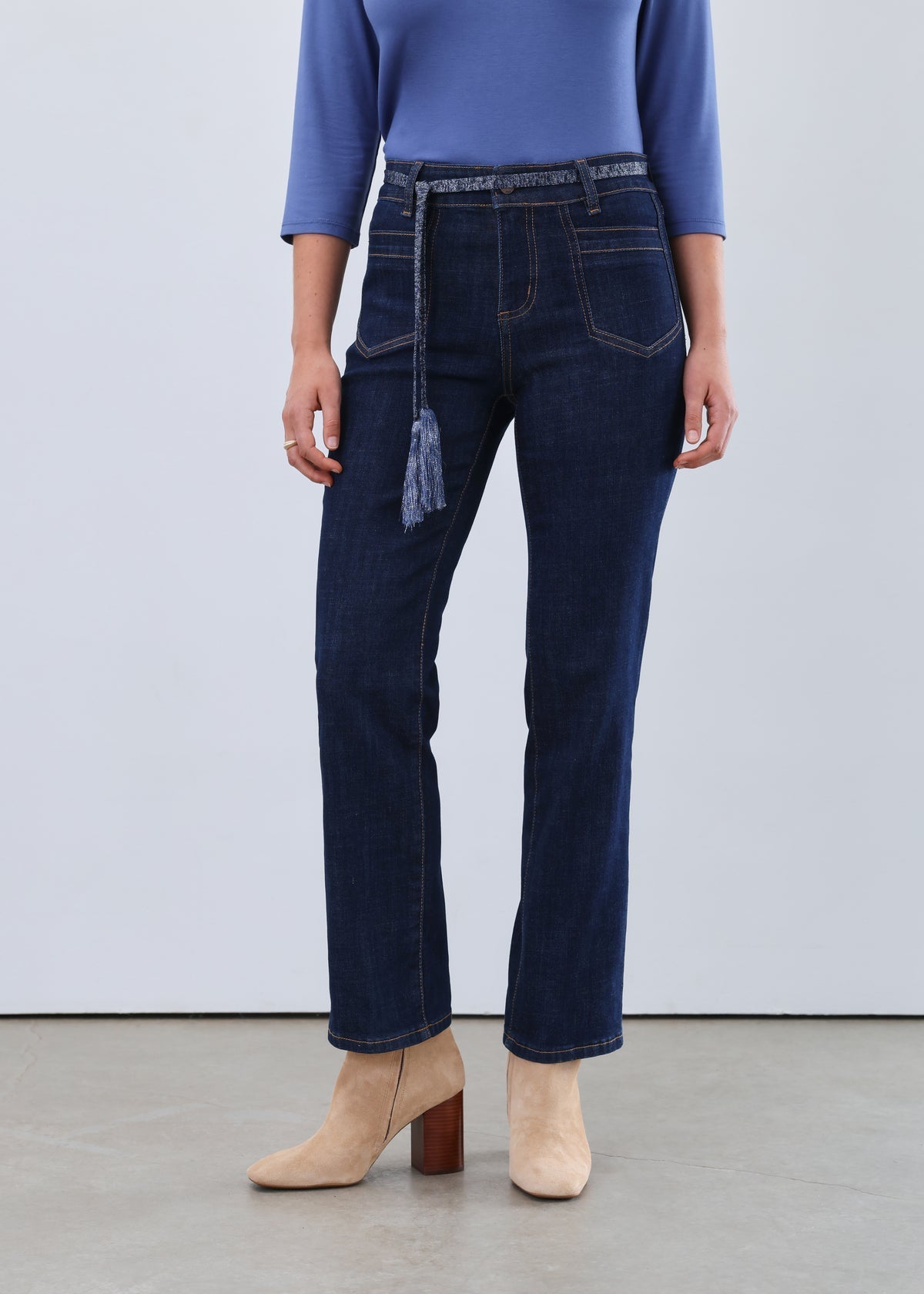 FDJ Christina Straight Ankle Denim - Dark Rinse - Juli's Wearable Art