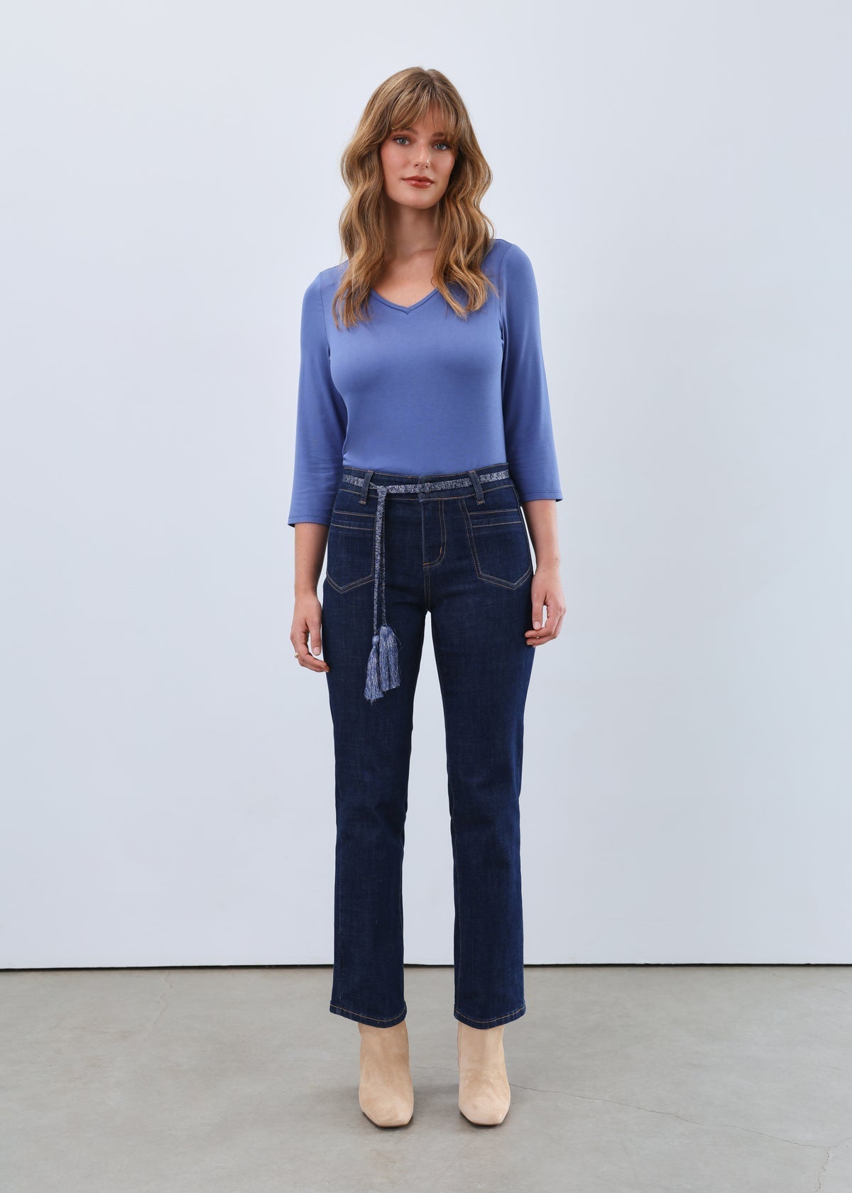 FDJ Christina Straight Ankle Denim - Dark Rinse - Juli's Wearable Art