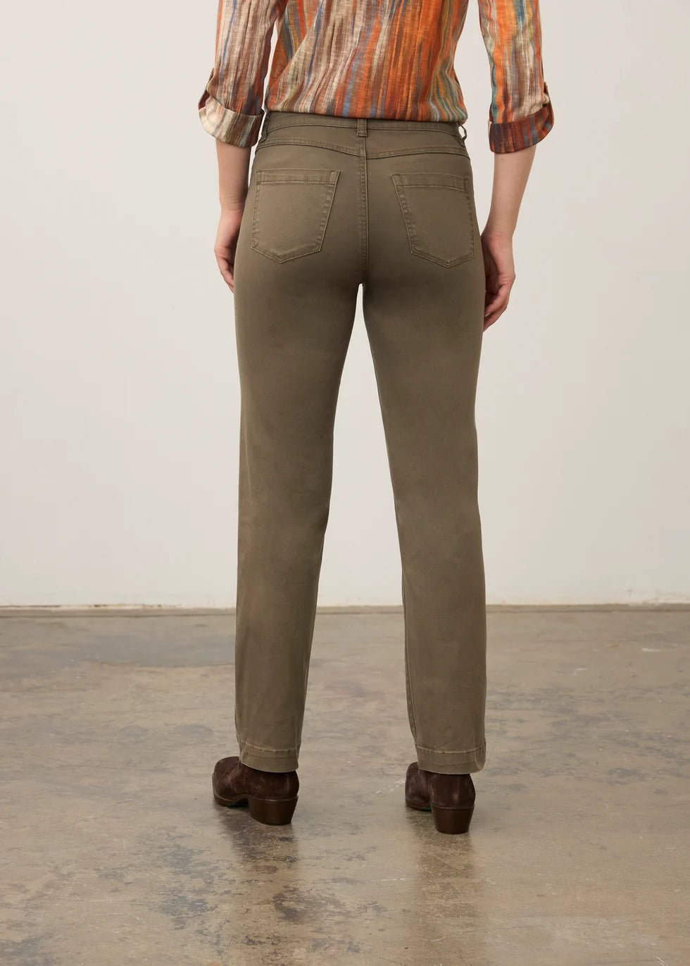 FDJ Christina Straight Leg Denim | Olive
