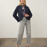 FDJ Collarless Knit Jacket | Storm Cloud - Juli's Wearable Art