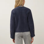 FDJ Collarless Knit Jacket | Storm Cloud - Juli's Wearable Art