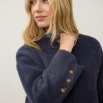 FDJ Collarless Knit Jacket | Storm Cloud - Juli's Wearable Art