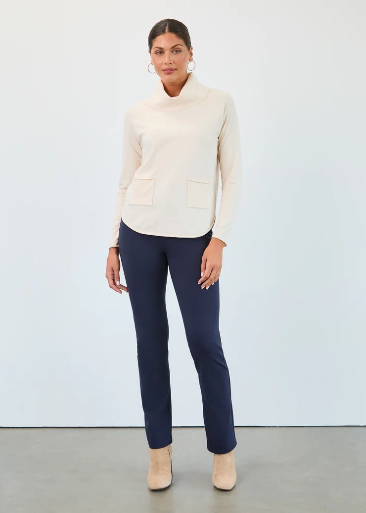 FDJ Cowl Neck Sweater – Crème - Juli's Wearable Art