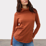 FDJ Cowl Neck Sweater | Pumpkin Pie - Juli's Wearable Art