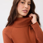 FDJ Cowl Neck Sweater | Pumpkin Pie - Juli's Wearable Art