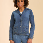 FDJ Denim Blazer Jacket | Medium Wash - Juli's Wearable Art