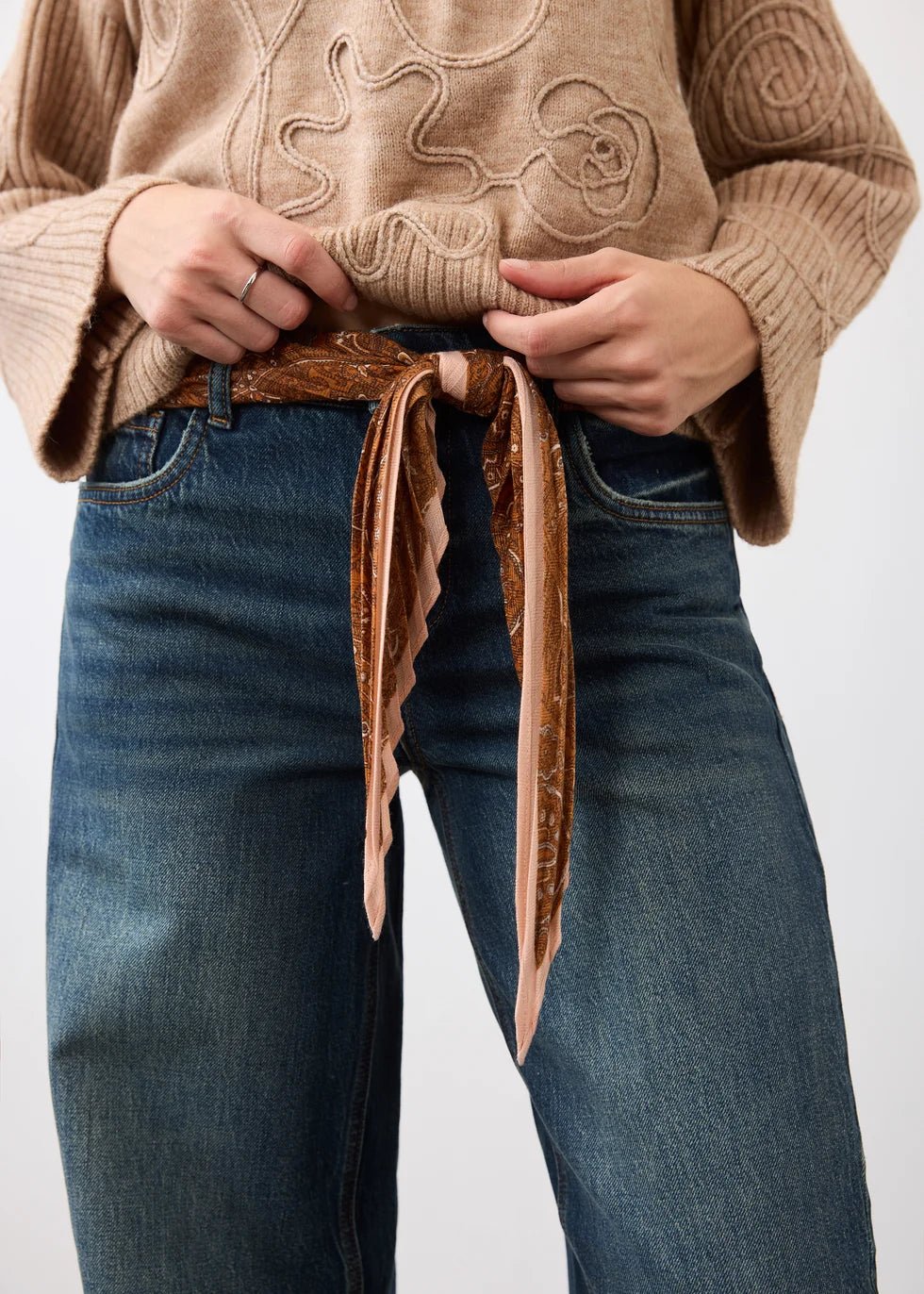 FDJ Girlfriend Barrel Leg Denim | Dark Wash - Juli's Wearable Art
