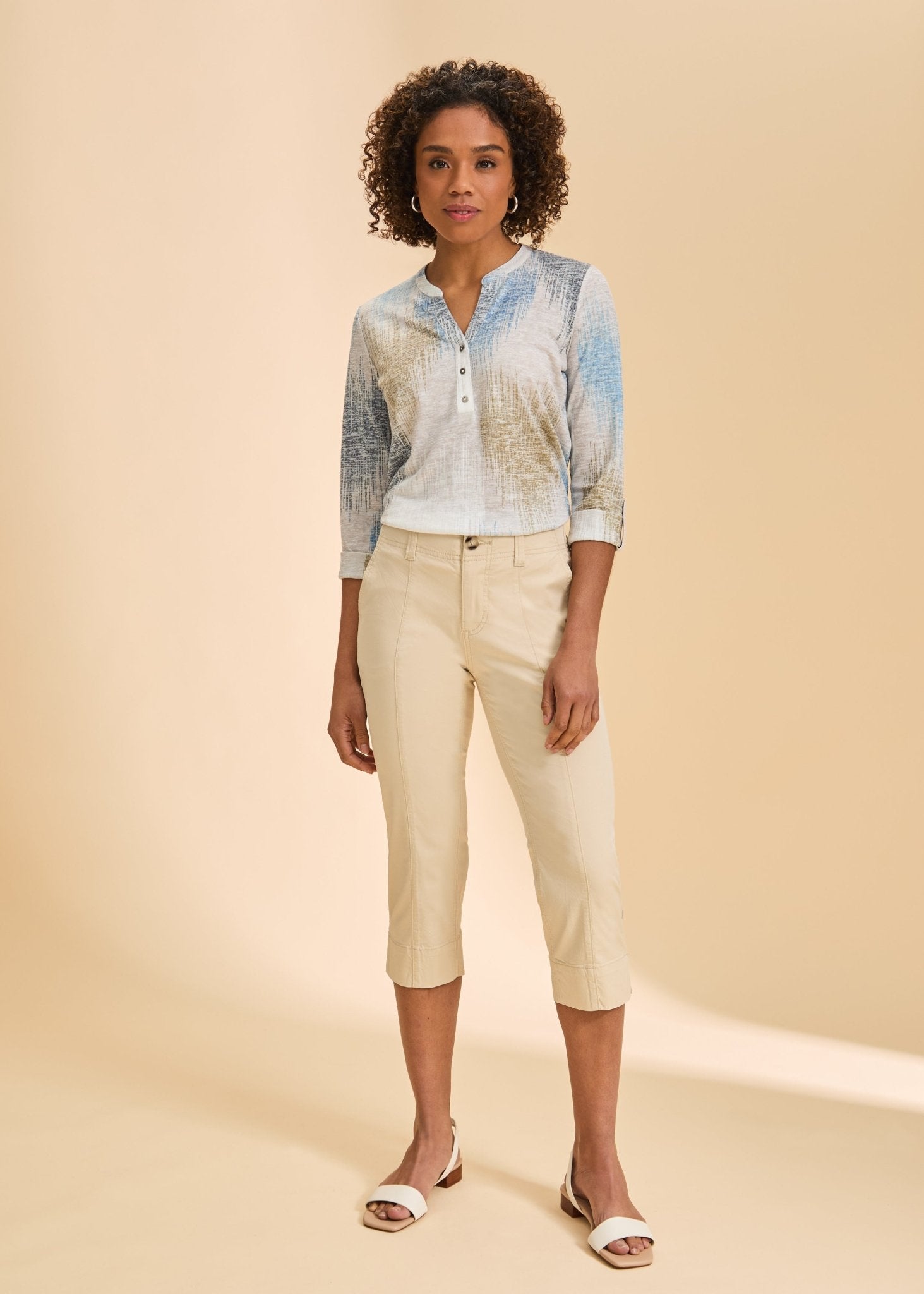 FDJ Henley Top | Neutral - Juli's Wearable Art