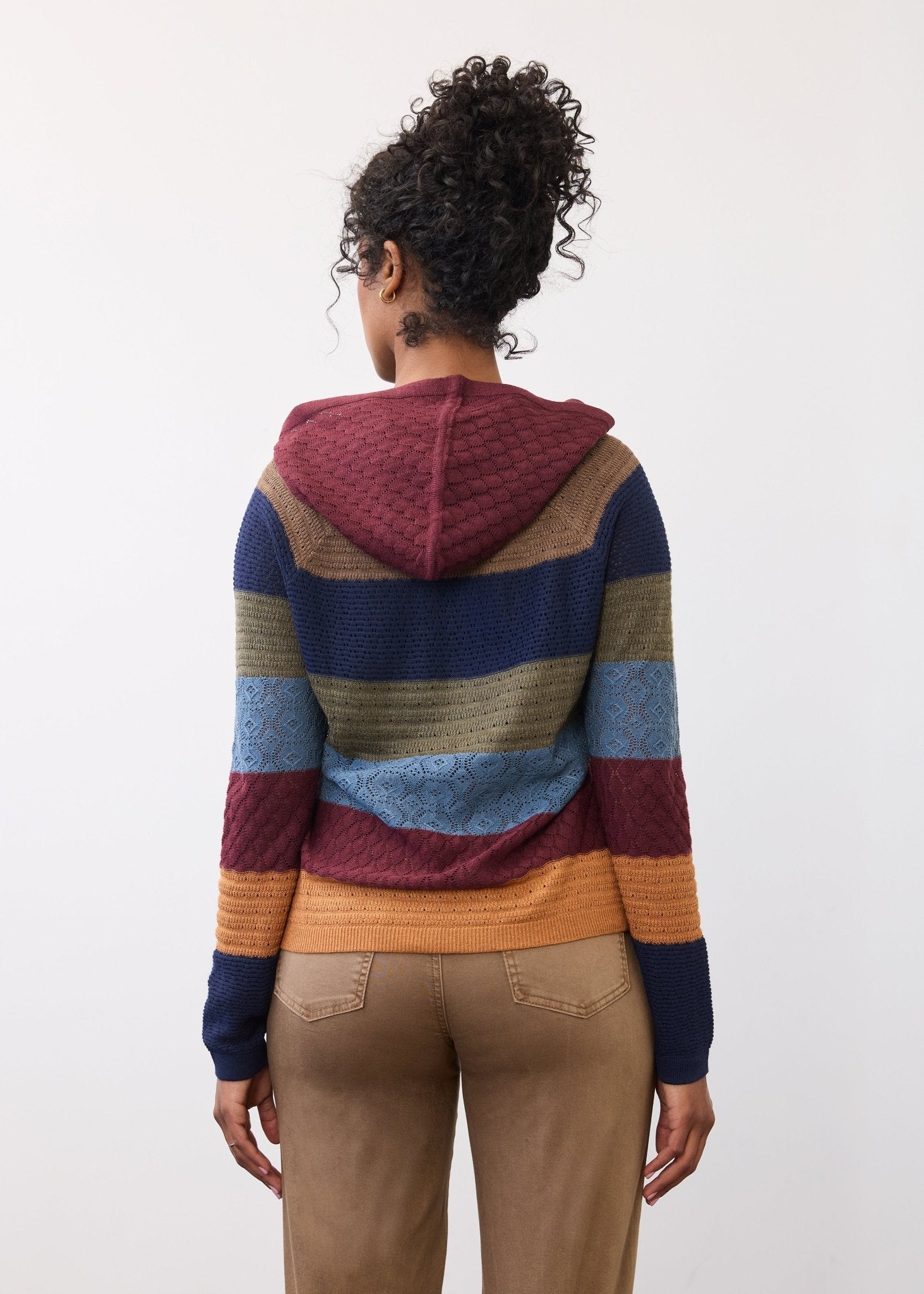 FDJ Hooded Stripe Sweater - Juli's Wearable Art