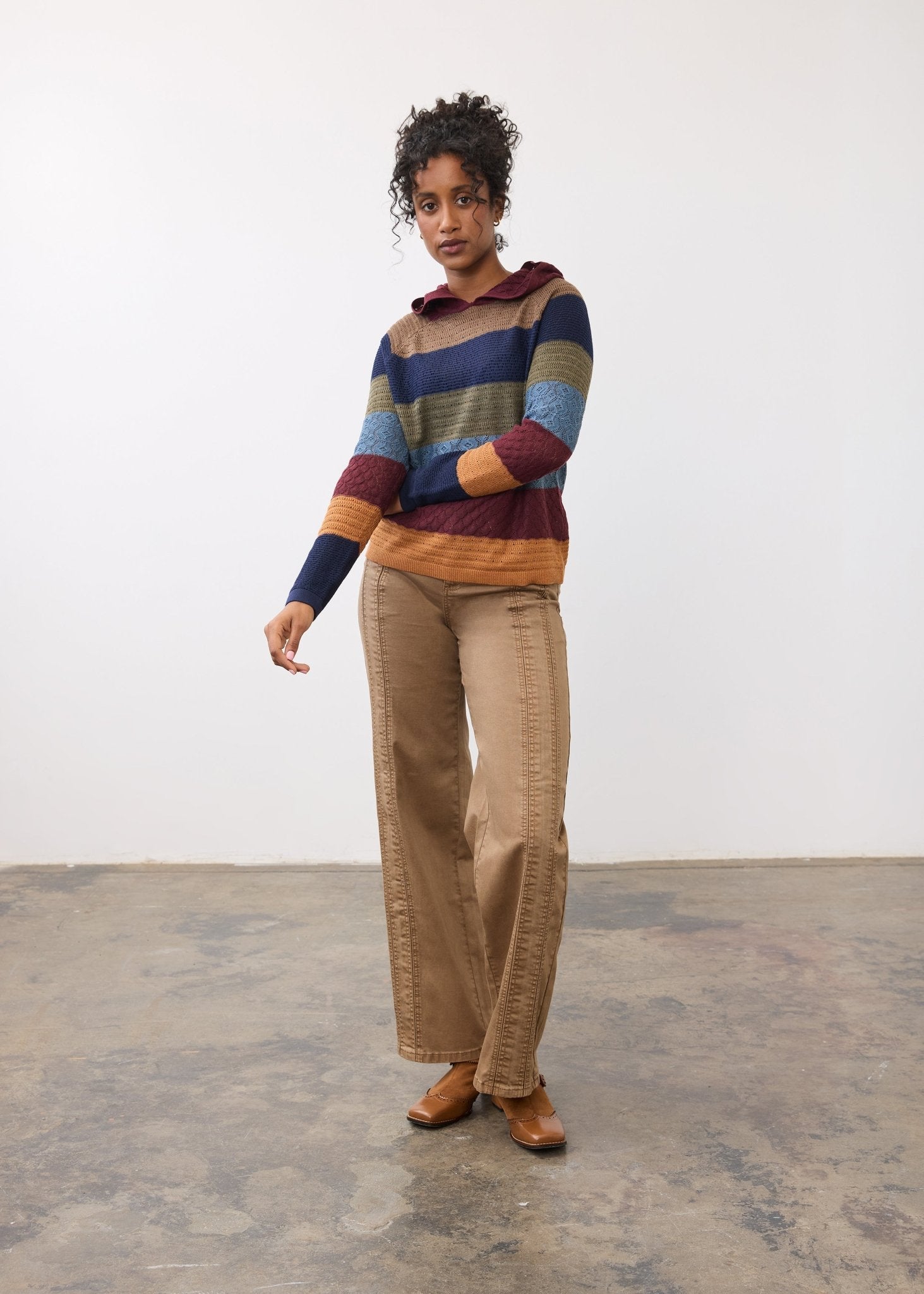 FDJ Hooded Stripe Sweater - Juli's Wearable Art