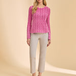 FDJ Long Sleeve Garment Dye Sweater | Fuschia - Juli's Wearable Art