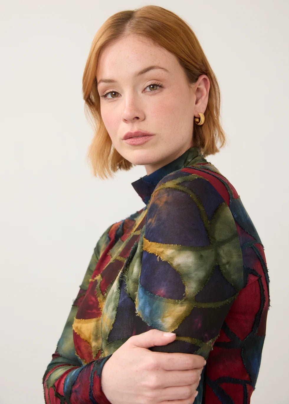 FDJ Long Sleeve Mock Neck Top | Autumnal