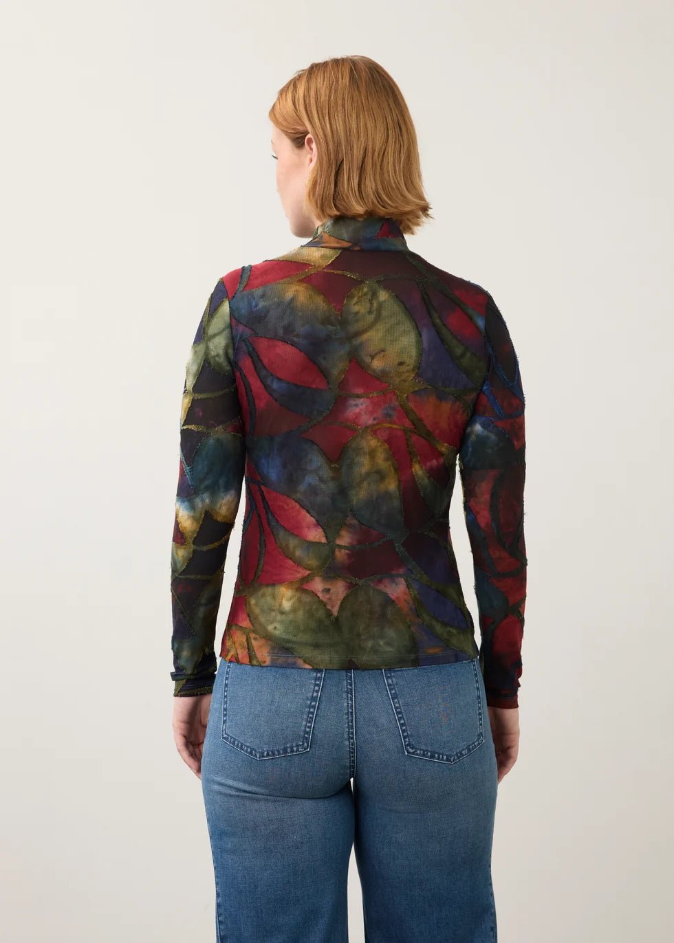 FDJ Long Sleeve Mock Neck Top | Autumnal - Juli's Wearable Art