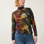 FDJ Long Sleeve Mock Neck Top | Autumnal - Juli's Wearable Art