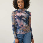 FDJ Long Sleeve Mock Neck Top | Equinox - Juli's Wearable Art