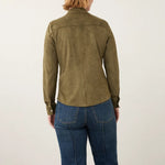 FDJ Long Sleeve Suede Shirt | Olive - Juli's Wearable Art