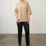 FDJ Mock Neck 3/4 Sleeve Sweater | Maple - Juli's Wearable Art