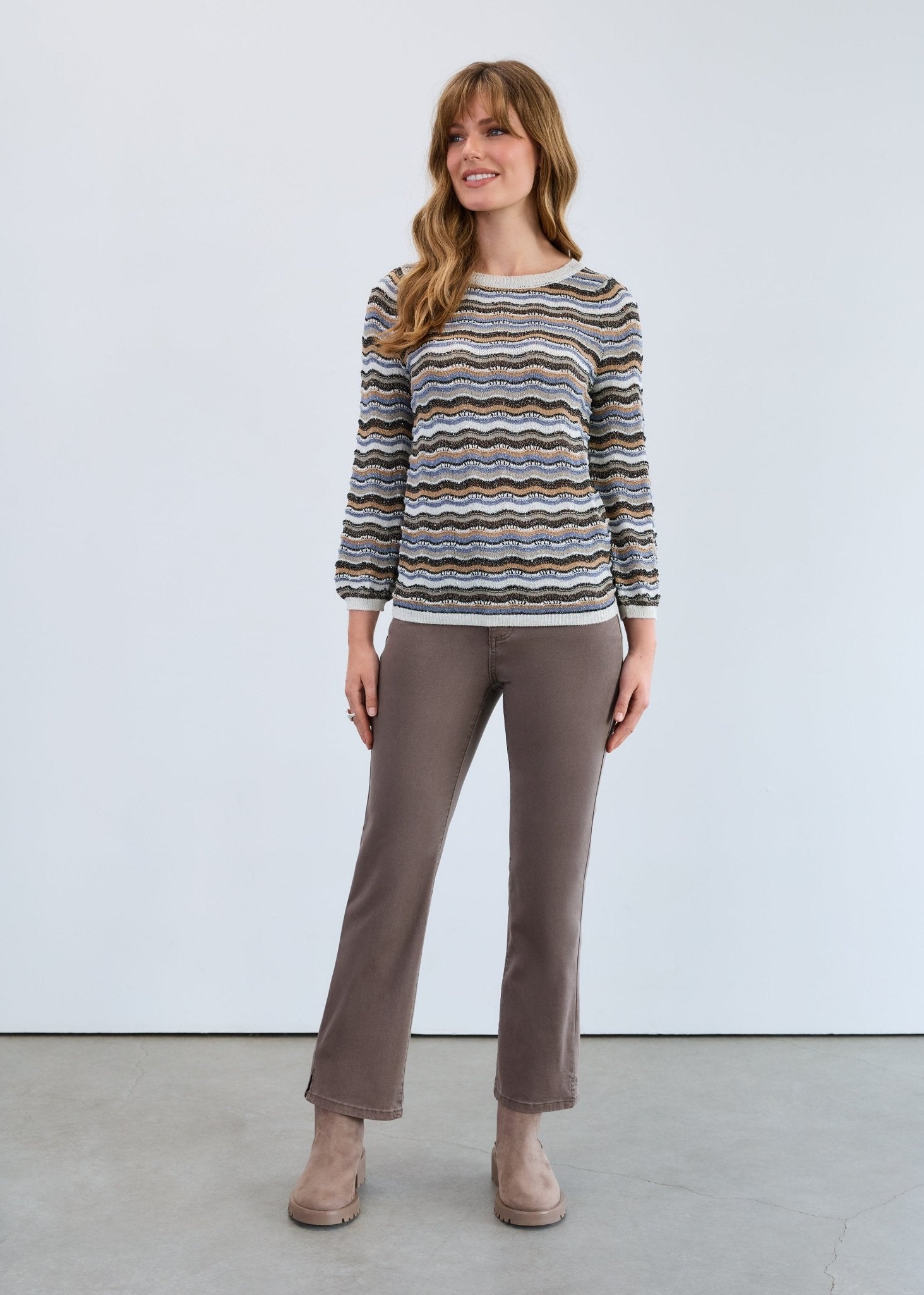 FDJ Olivia Boot Ankle Jeans in Taupe - Juli's Wearable Art