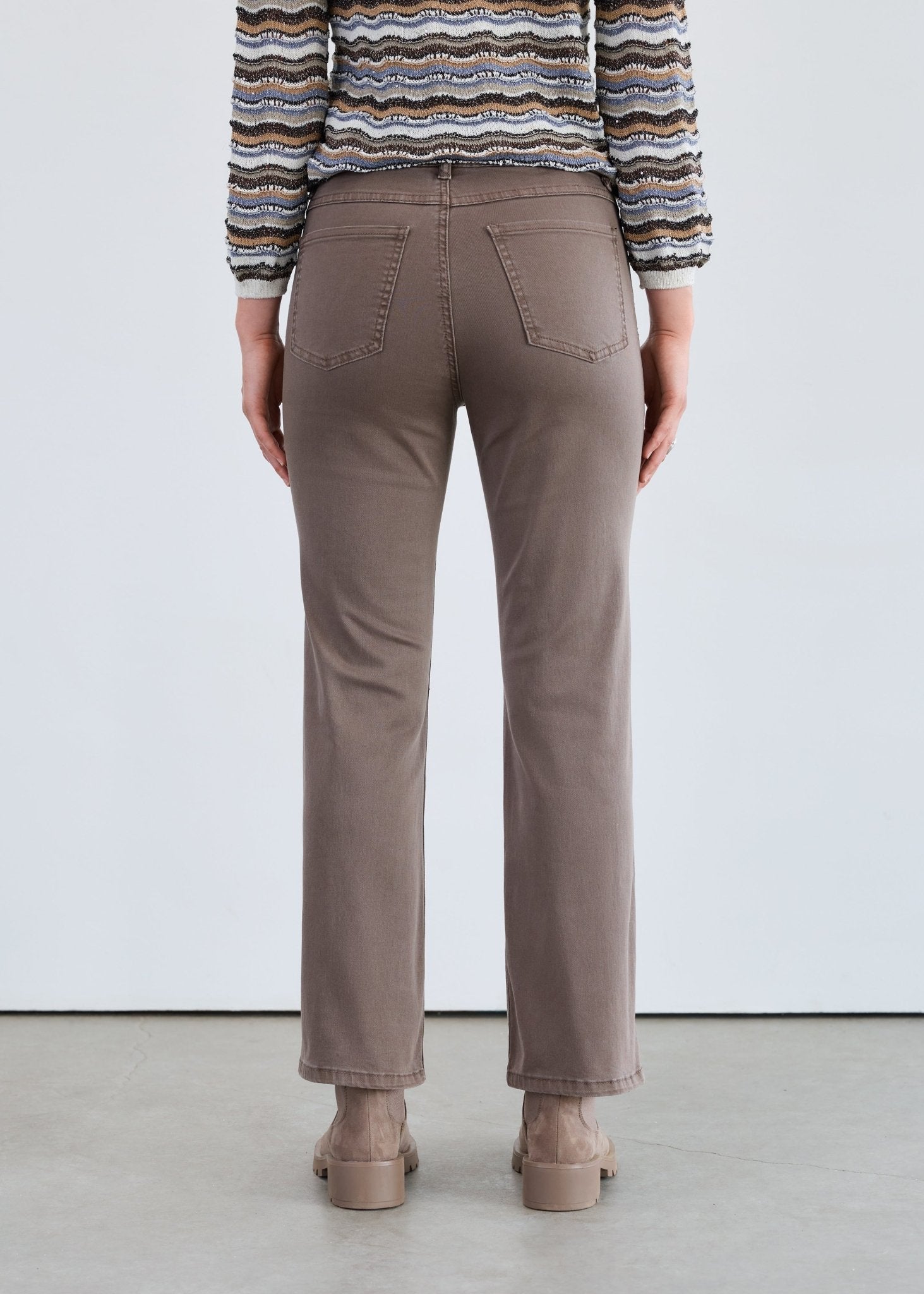 FDJ Olivia Boot Ankle Jeans – Taupe Euro Twill