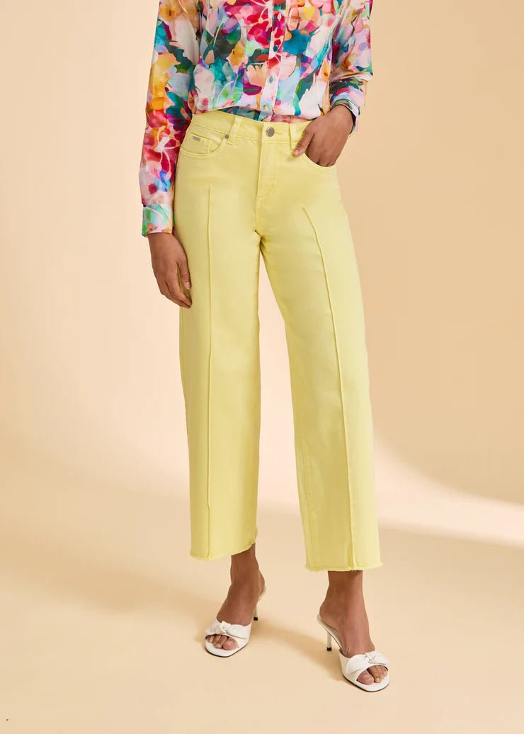 FDJ Olivia Wide Ankle Denim – Pineapple - Juli's Wearable Art