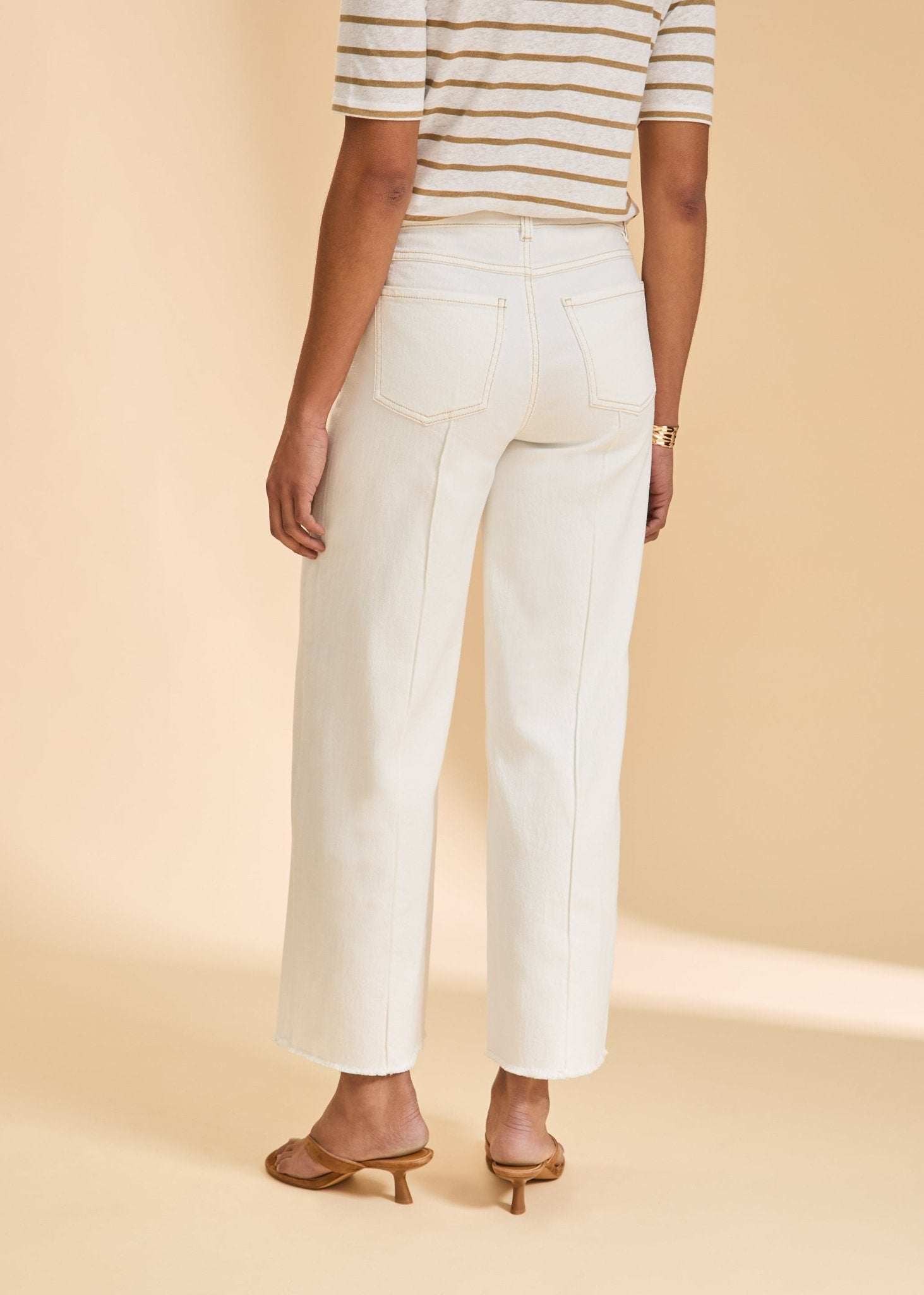 FDJ Olivia Wide Ankle Jeans | Ivory - Juli's Wearable Art