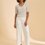 FDJ Olivia Wide Ankle Jeans | Ivory - Juli's Wearable Art