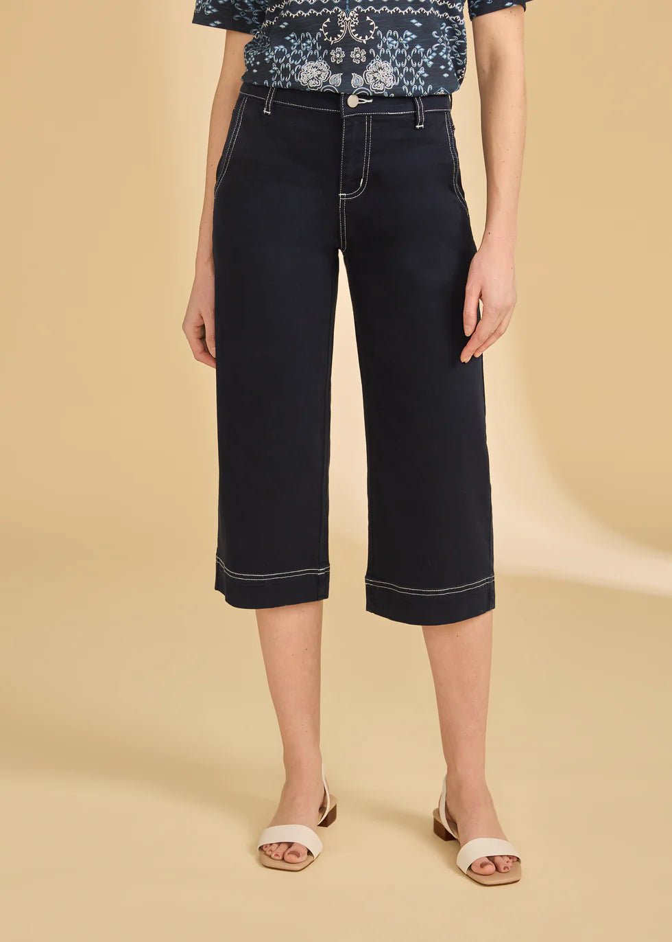 FDJ Olivia Wide Capri | Navy