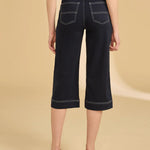FDJ Olivia Wide Capri | Navy - Juli's Wearable Art