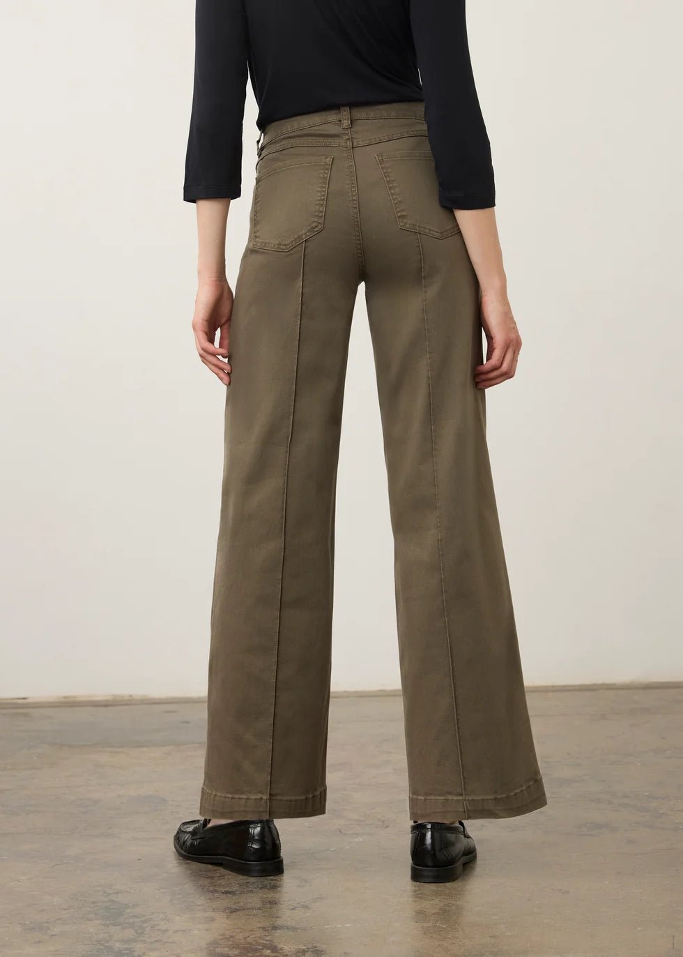 FDJ Olivia Wide Leg Denim | Olive - Juli's Wearable Art