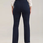 FDJ Petite | Ponte Suzanne Straight Leg Pant | Navy - Juli's Wearable Art