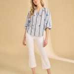 FDJ Pull - On Boot Crop Denim | White - Juli's Wearable Art