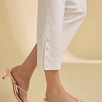 FDJ Pull - On Boot Crop Denim | White - Juli's Wearable Art