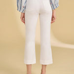 FDJ Pull - On Boot Crop Denim | White - Juli's Wearable Art