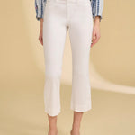 FDJ Pull - On Boot Crop Denim | White - Juli's Wearable Art