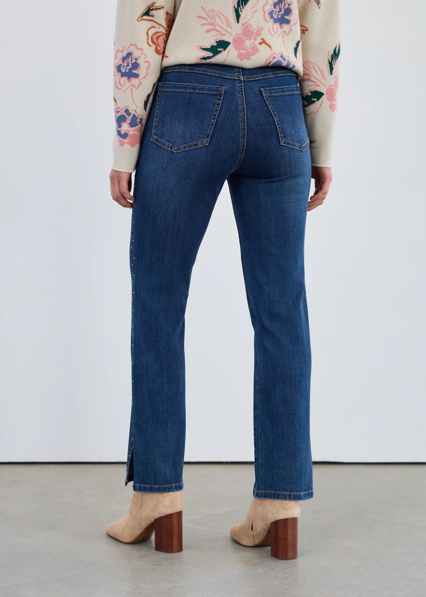 FDJ Pull - On Straight Ankle Denim, Medium Dark - Juli's Wearable Art