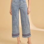 FDJ Pull - On Wide Crop Denim | Medium Wash - Juli's Wearable Art