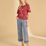 FDJ Pull - On Wide Crop Denim | Medium Wash - Juli's Wearable Art
