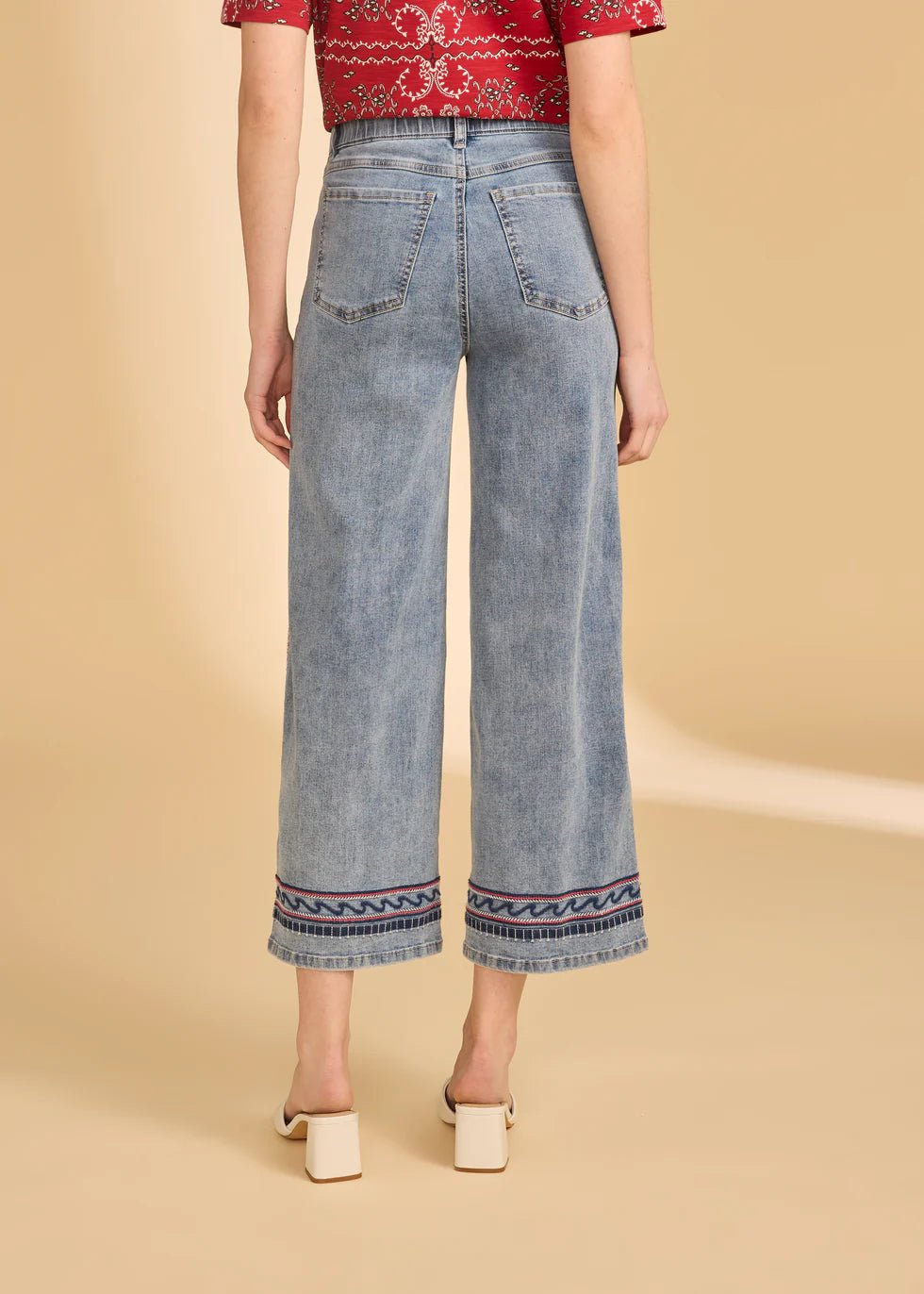 FDJ Pull - On Wide Crop Denim | Medium Wash - Juli's Wearable Art