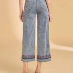FDJ Pull - On Wide Crop Denim | Medium Wash - Juli's Wearable Art