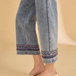 FDJ Pull - On Wide Crop Denim | Medium Wash - Juli's Wearable Art