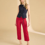 FDJ Suzanne Straight Crop Denim | Lava Red - Juli's Wearable Art