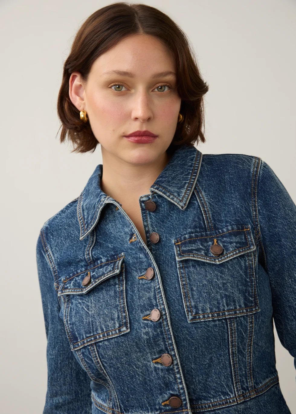 FDJ Utility Jacket | Medium Blue - Juli's Wearable Art