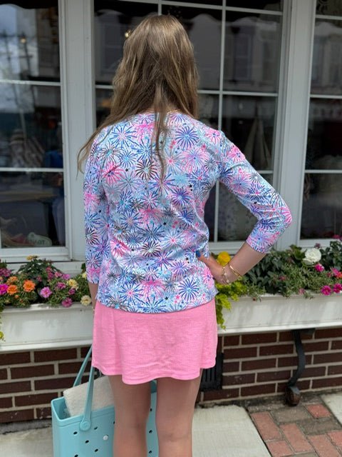 Fireworks & Stars V-Neck Top - Juli's Wearable Art