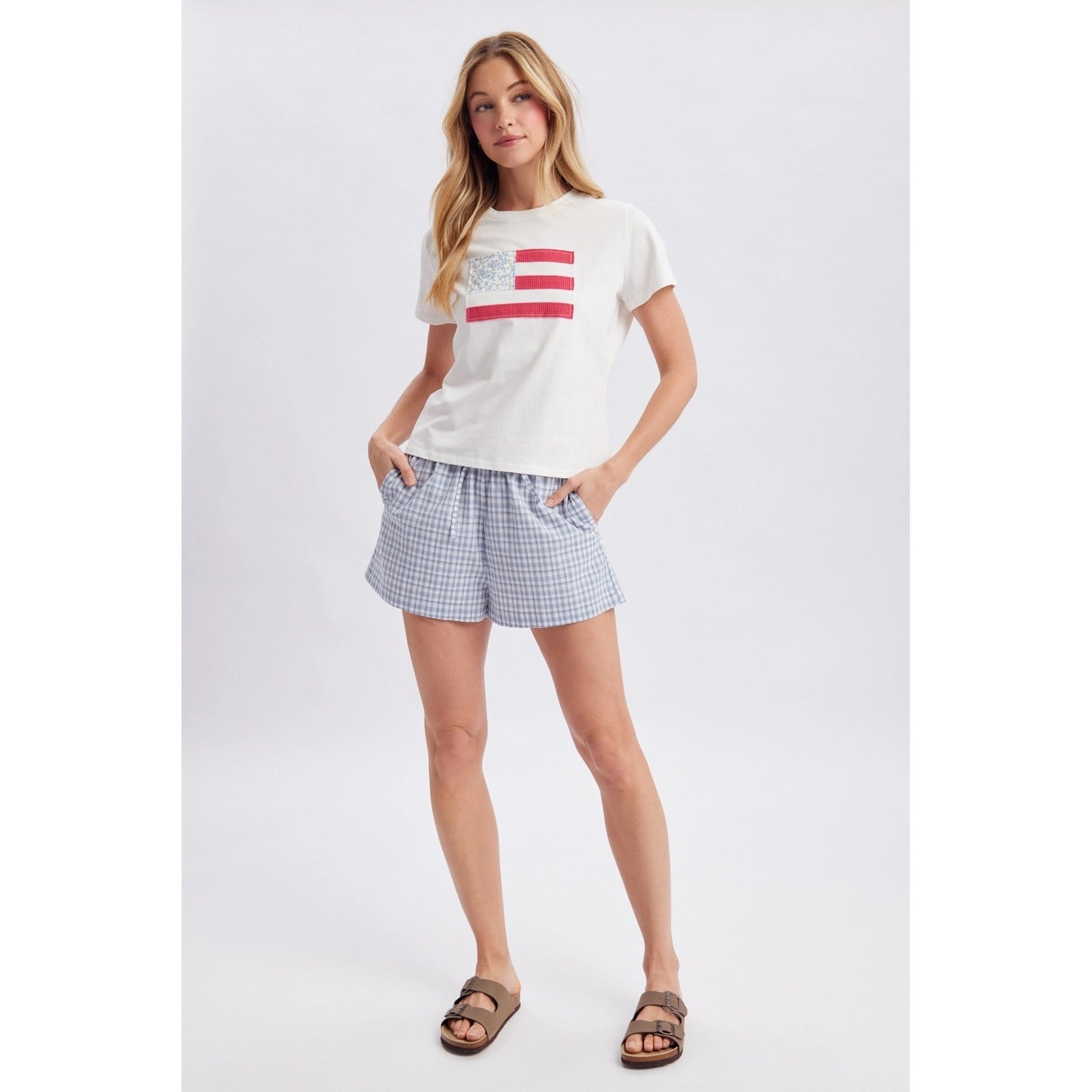 Flag Patchwork Knit Top - Juli's Wearable Art