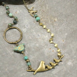 Flocked Together Jade Czech Necklace - Juli's Wearable Art