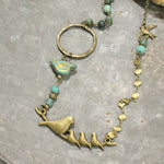 Flocked Together Jade Czech Necklace - Juli's Wearable Art