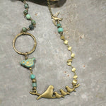 Flocked Together Jade Czech Necklace - Juli's Wearable Art